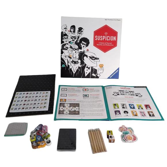 2019 Ravensburger SUSPICION Family Board Game, Complete! Strategic Mystery - Picture 1 of 5